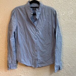 Blue Striped Button Down Shirt